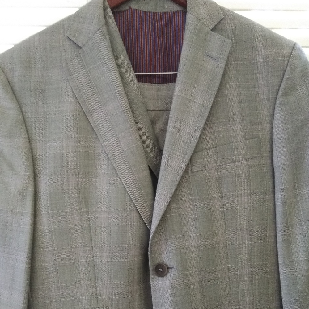 Ted Baker Endurance Grey Plaid 3 piece suit